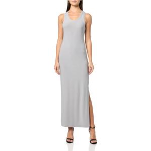 Norma Kamali Womens Racer Long Dress W/Side Slit(Grey)
