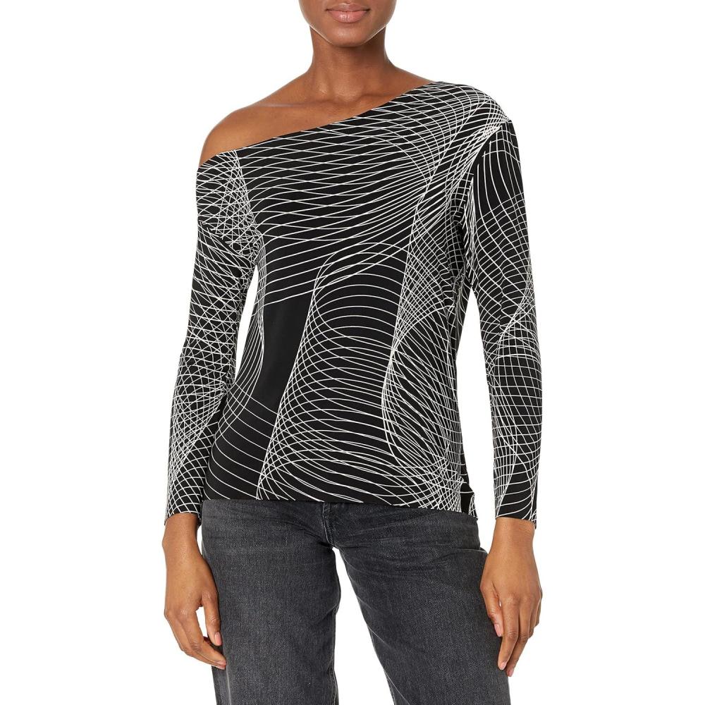 image:imageNorma Kamali Womens Long Sleeve Drop Shoulder TopElectric Circus