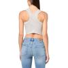 Norma Kamali Women’s Cropped Racer Tee(Light Grey)