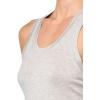 Norma Kamali Women’s Cropped Racer Tee(Light Grey)