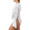 Norma Kamali Women’s Long Sleeve Deep V Ruffle Bodysuit(Snow White)