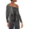 Norma Kamali Women’s Long Sleeve Drop Shoulder Top(Electric Circus)
