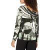 Norma Kamali Women’s Long Sleeve Drop Shoulder Top(Graffiti)