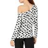 Norma Kamali Women’s Long Sleeve Drop Shoulder Top(Paint Dots)