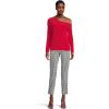 Norma Kamali Women’s Long Sleeve Drop Shoulder Top(Tiger Red)