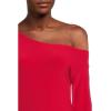 Norma Kamali Women’s Long Sleeve Drop Shoulder Top(Tiger Red)