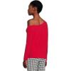 Norma Kamali Women’s Long Sleeve Drop Shoulder Top(Tiger Red)