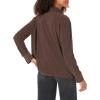 Norma Kamali Womens Nk Shirt W/Collar Stand(Chocolate)