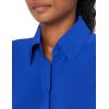 Norma Kamali Womens Nk Shirt W/Collar Stand(Electric Blue)