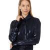 Norma Kamali Women’s Nk Shirt W/Collar Stand(True Navy)