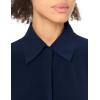 Norma Kamali Womens Nk Shirt W/Collar Stand(True Navy)