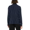 Norma Kamali Womens Nk Shirt W/Collar Stand(True Navy Pinstripe)