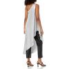 Norma Kamali Women’s One Shoulder Diagonal Tunic(Silver)
