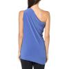 Norma Kamali Women’s One Shoulder Peasant Top(Military Blue)