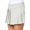 Norma Kamali Women’s Pleated Pickleball Skirt (25)(Light Heather Grey)
