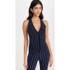 Norma Kamali Women’s Simple Vest(True Navy Pinstripe)