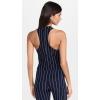 Norma Kamali Women’s Simple Vest(True Navy Pinstripe)
