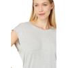 Norma Kamali Women’s Sleeveless Boyfriend Cropped Crewneck Top(Light Grey)