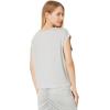 Norma Kamali Women’s Sleeveless Boyfriend Cropped Crewneck Top(Light Grey)