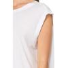 Norma Kamali Women’s Sleeveless Boyfriend Cropped Crewneck Top(Snow White)