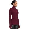 Norma Kamali Womens Slim Fit Long Sleeve Turtle Top(Plum)