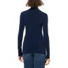 Norma Kamali Womens Slim Fit Long Sleeve Turtle Top(True Navy)