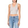 Norma Kamali Women’s Cropped Racer Tee(Light Grey)
