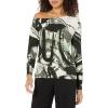 Norma Kamali Women’s Long Sleeve Drop Shoulder Top(Graffiti)
