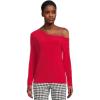 Norma Kamali Women’s Long Sleeve Drop Shoulder Top(Tiger Red)