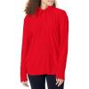 Norma Kamali Womens Nk Shirt W/Collar Stand(Tiger Red)