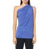 Norma Kamali Women’s One Shoulder Peasant Top(Military Blue)