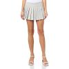 Norma Kamali Women’s Pleated Pickleball Skirt (25)(Light Heather Grey)