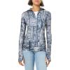 Norma Kamali Womens Slim Fit Long Sleeve Turtle Top(Black/Navy Denim Prt)