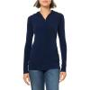 Norma Kamali Womens Slim Fit Long Sleeve Turtle Top(True Navy)