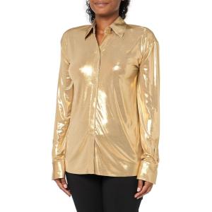 Norma Kamali Women’s Nk Shirt W/Collar Stand(Gold)