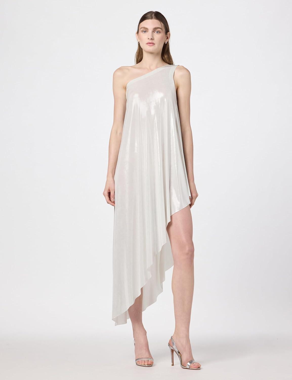 image:imageNorma Kamali womens One Shoulder Diagonal TunicPearl