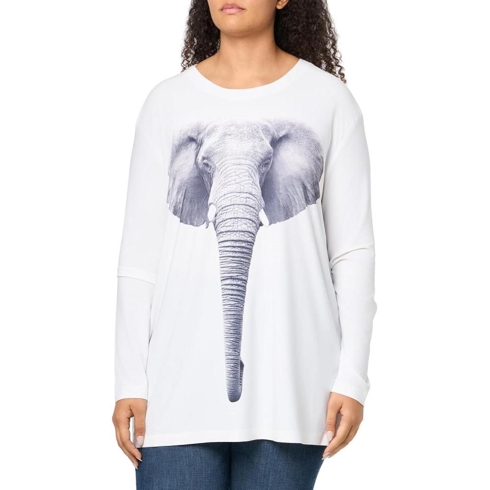 image:imageNorma Kamali Womens Boyfriend Long Sleeve Crew TopElephant HeadSnow W