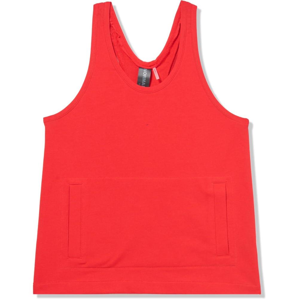 image:imageNorma Kamali Womens Racer Tailored Terry Tank TopTiger Red