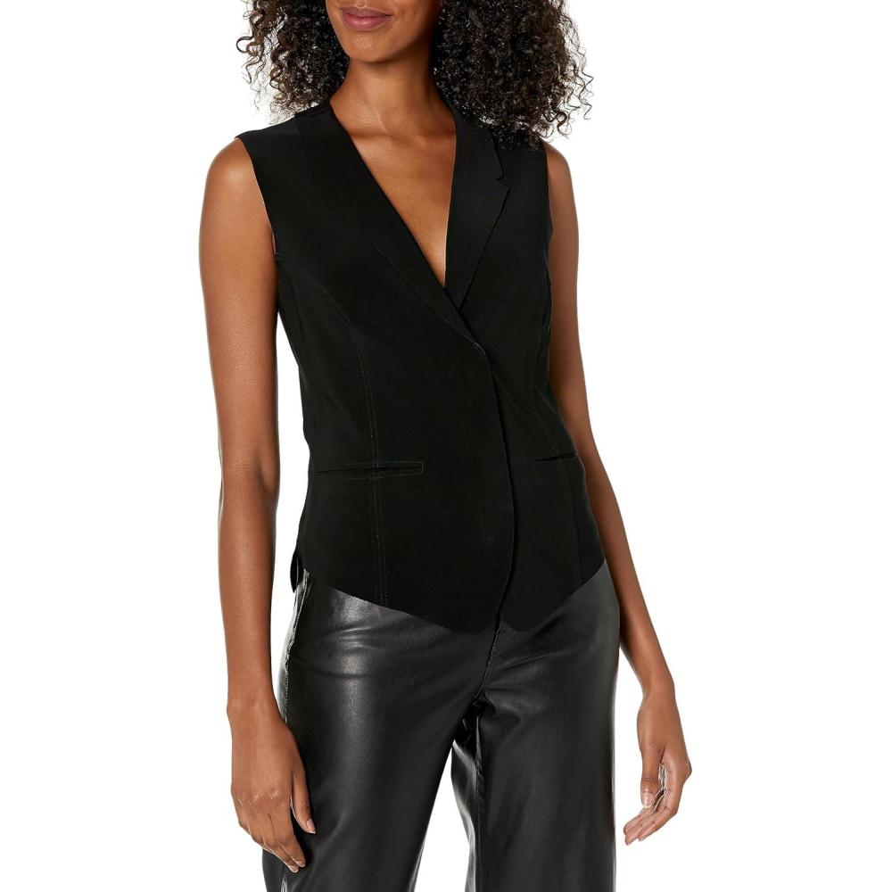 image:imageNorma Kamali Womens Vest with LapelBlack