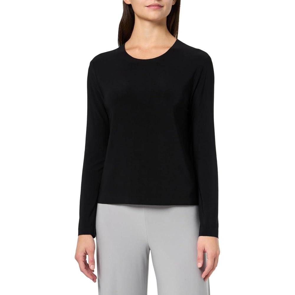 image:imageNorma Kamali womens Cropped Long Sleeve TBlack