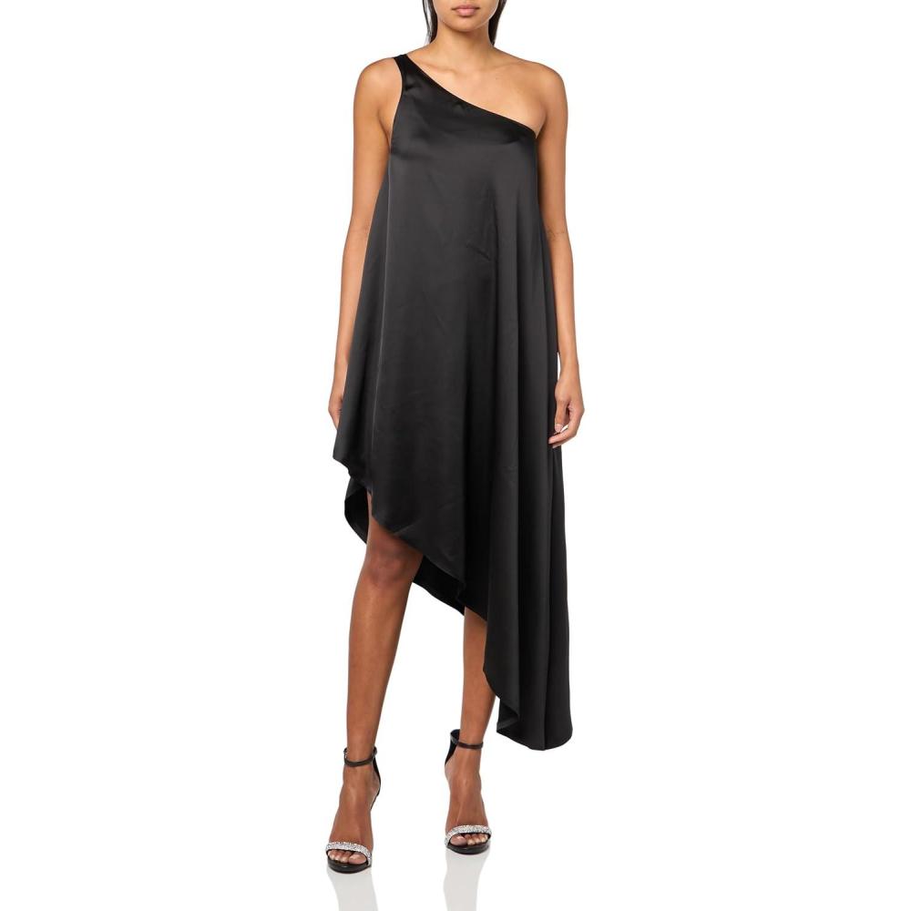 image:imageNorma Kamali womens One Shoulder Diagonal TunicBlack