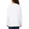 Norma Kamali Womens Boyfriend Long Sleeve Crew Top(Elephant Head/Snow W)