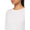 Norma Kamali Women’s Cropped Boyfriend Long Sleeve Crew Top(Snow White)
