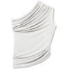 Norma Kamali Women’s Lazy Diana Top(Light Grey)