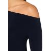 Norma Kamali Women’s Long Sleeve Drop Shoulder Top (24)(Midnight)