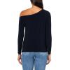 Norma Kamali Women’s Long Sleeve Drop Shoulder Top (24)(Midnight)