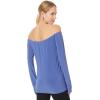 Norma Kamali Women’s Long Sleeve Off Shoulder Top(Military Blue)