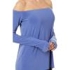 Norma Kamali Women’s Long Sleeve Off Shoulder Top(Military Blue)