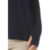 Norma Kamali Women’s Long Sleeve Off Shoulder Top(True Navy)