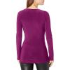 Norma Kamali Women’s Long Sleeve Sweetheart Side Drape Top(Raspberry)
